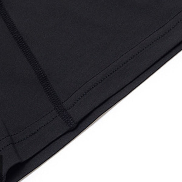 Herr Kort Leggings Polyester Elastisk Snabbtorkande Herr Sportbyxor för Sport Basketboll Fotboll Svart L