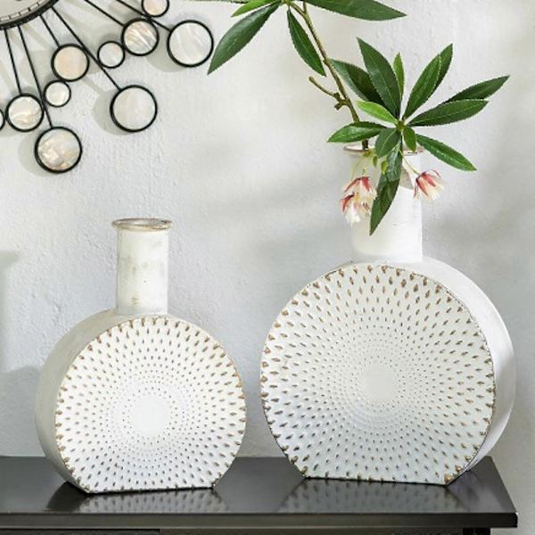 Metal Blomstervase Blomsterpotte Dekorativ Vase til Stue Soveværelse Entré 20 x 27cm 7.87 x 10.63in 20x27cm 7.87x10.63in