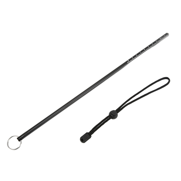 Dykkestang i aluminiumlegering, 35 cm, multifunksjonell undervannsstang med snor, svart