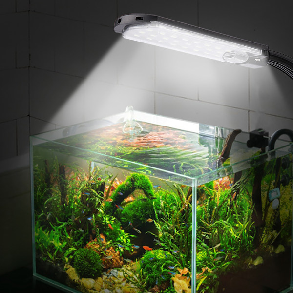 Akvarie LED-lys til vandplanter, klemmelampe, 220-250V EU-stik