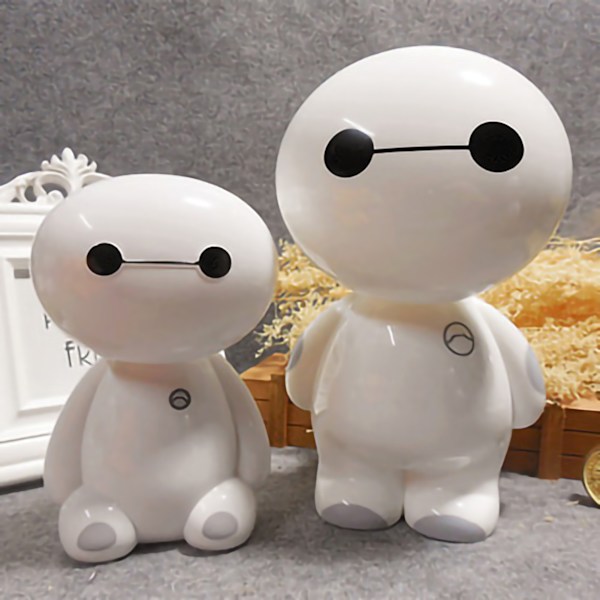Uppladdningsbar skrivbordslampa Hopfällbar LED Söt utseende Tecknad skrivbordslampa för studentrum Sovrum Baymax 10x8,4x17,5cm
