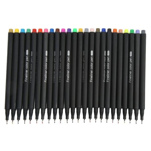 24 Fineliner fargepenner sett 0,4 mm tynn spiss 24 farger Akvarelldesign Micro Line penner Nøyaktige kontrollmarkørpenner