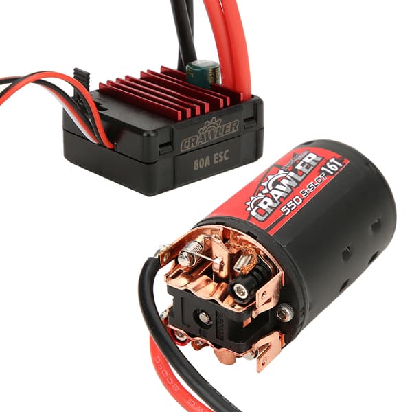 SURPASS 5-slottet 550 0.50 tråd 20T børstet motor + BCD80A ESC RC tilbehør