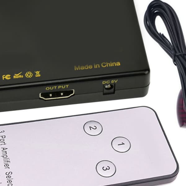 4K HD Multimedia Interface Switcher 3 ind 1 ud IR fjernbetjening HD Multimedia Interface Splitter