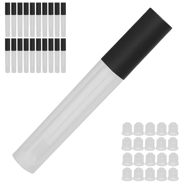 20 st läppglansrör Balsamflaska Läppglans Klar Plast Tomma Påfyllningsbara Balsamrörsflaskor Behållare 4,5 ml