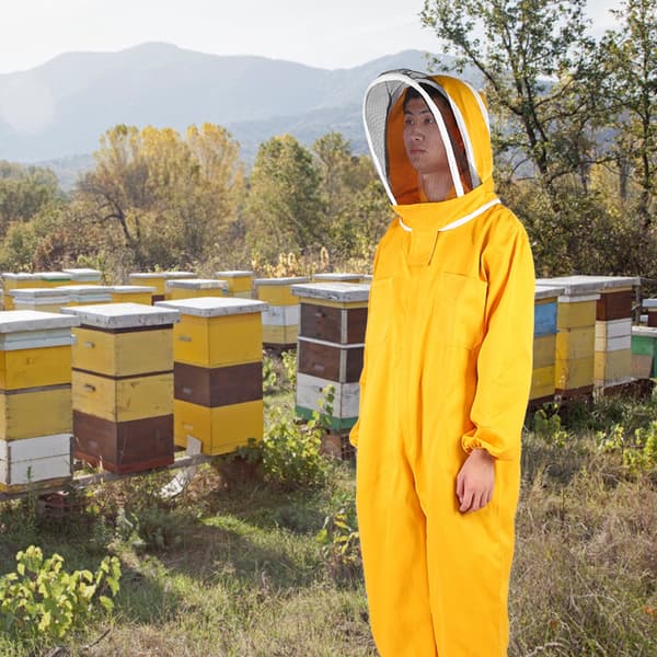 Endelad biodlardräkt biodlingsskyddskläder Smock biodlingsmaterial (XXL)