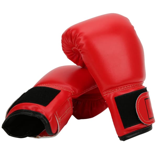 Andningsbara boxningshandskar i PU-läder för barn Sanda Sparring Sandsäck Mitts Träningsutrustning Röd