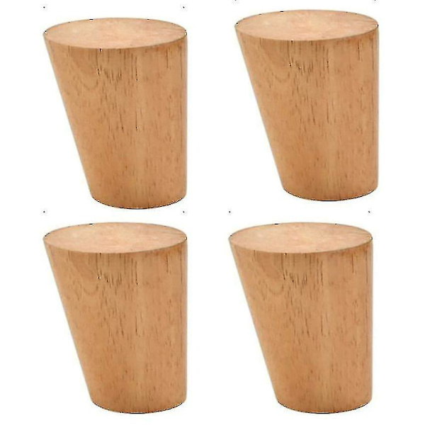 Set med møbelben i tre - Robust støtte for sofaer, salongbord, TV-skap og mer 6 cm