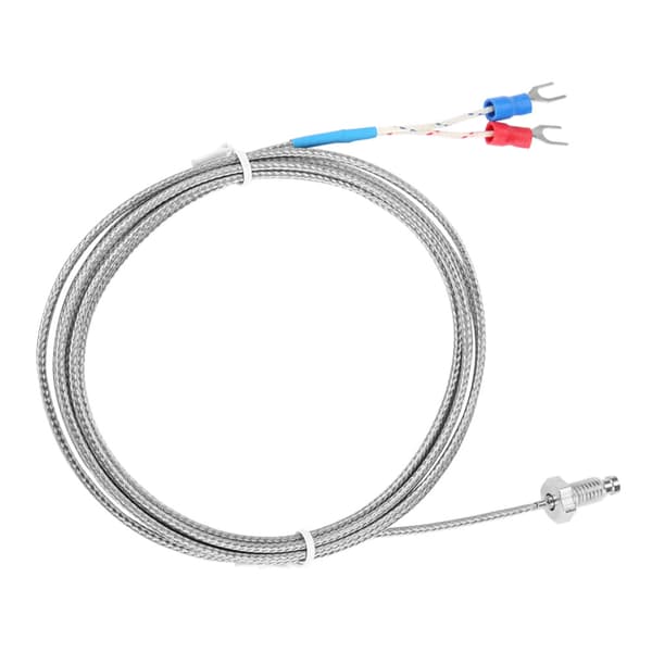 M6 Skruv Fin Gänga Typ K Termoelement Temperatursensor Kabel 0-400℃ (5 m)