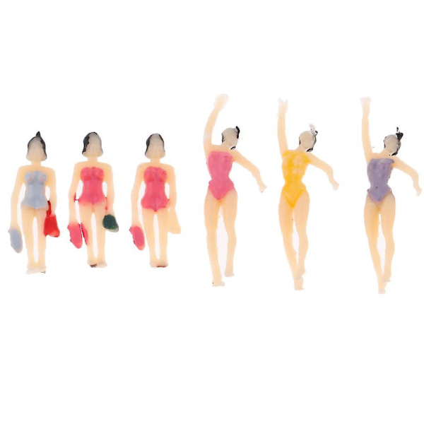 3 x 20 Stycken HO Skala 1:100 Målade Modellfigurer Människor Simmare