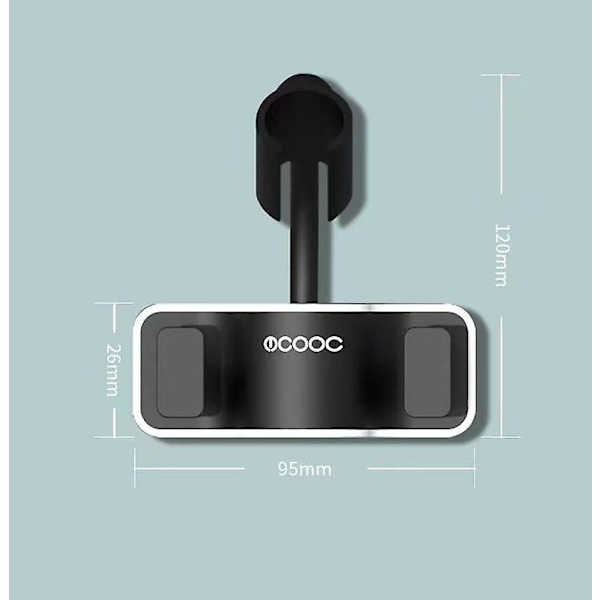 Justerbar Nordic Minimalist Black Duschhuvudshållare med Väggförvaringssockel