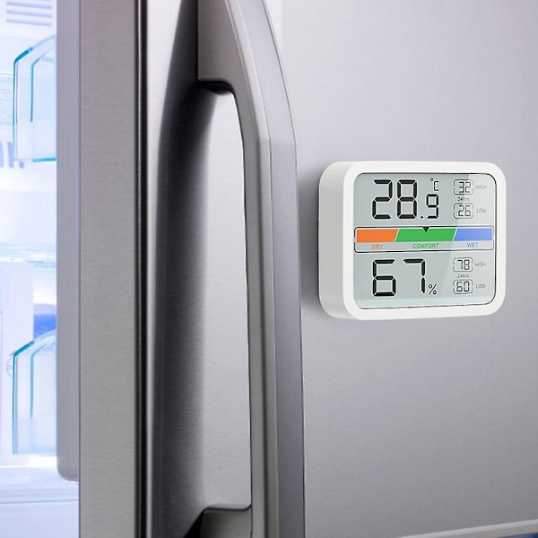 Digital Hygrometer Termometer med Stor LCD-Skärm för Hem, Kontor, Växthus - Temperatur- och Luftfuktighetsövervakning