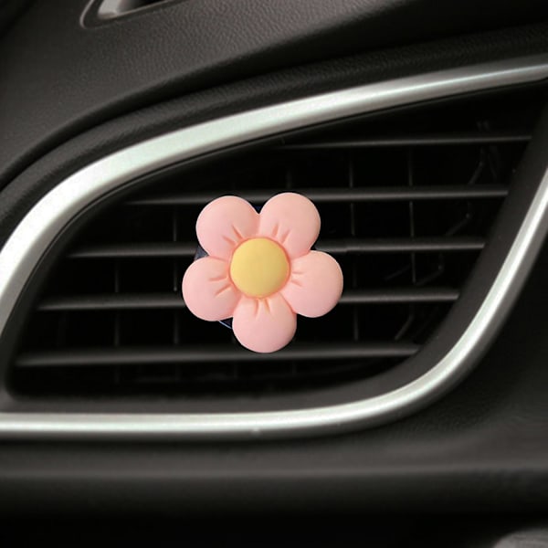 Färgglada Daisy Bilventilklämmor - Söta Biltillbehör för Flickor och Kvinnor