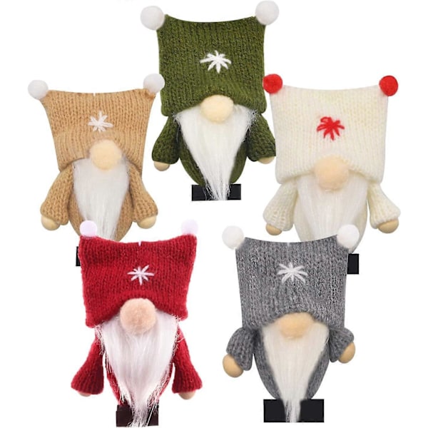 Julegnome Dekorationer, Svenske Gnome Ornamenter, Udstoppede Gnomer til Julehjemmeindretning, Skandinavisk Julemand Gnome Juletræ Hængende, Chris