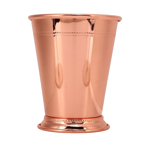 Julep Cup Rustfritt Stål Elegant Retro Høy Stabilitet Perlet Mint Julep Cup for Hjem Rose Gull