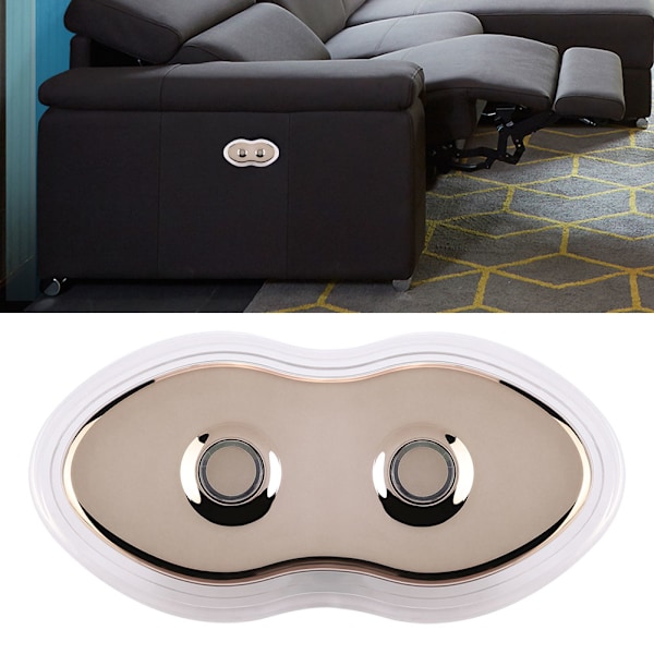 2-knaps håndbetjeningsswitch-controller med LED-baggrundsbelysning til elektrisk sofas massagestol