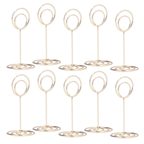 10 stk. bordnummerholder rund base galvaniseringsprosess elegant søt form hjemmepynt til bryllup gull