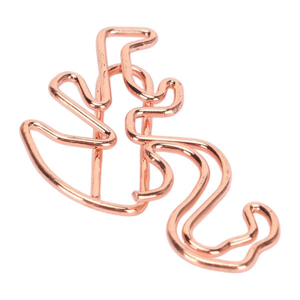 100 st Flamingo Pappersklämma Söt djurform Filanteckning Sidmarkeringsklämmor Bokmärke för filklassificering Rose Gold