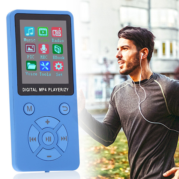 Mini LCD-skærm MP4-medieafspiller understøtter 32G TF-kort Ultra tynd Mp4-afspiller med FM E-bog