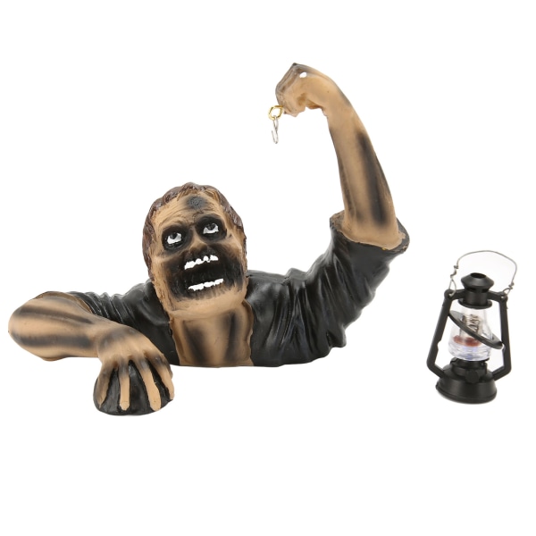 Zombie Lantern Statue Simulering Morsom Innovativ Harpiks Halloween Zombie Dekor for Halloween Party Rollespill Party