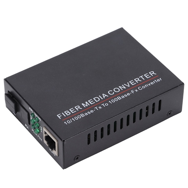 Kuituoptiikkalähetin-vastaanotin TBCMC3312ES20A 100M Single Mode 20KM SC 1310NM Mediakonvertteri 100240V(EU-pistoke)