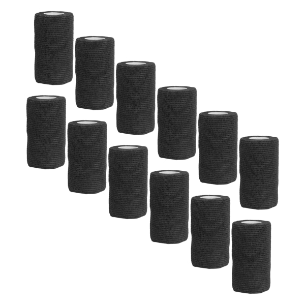 12 kpl sidekääre Natural Latex elastinen itseliimautuva kääre lehmille koirille hevosille 10cm musta