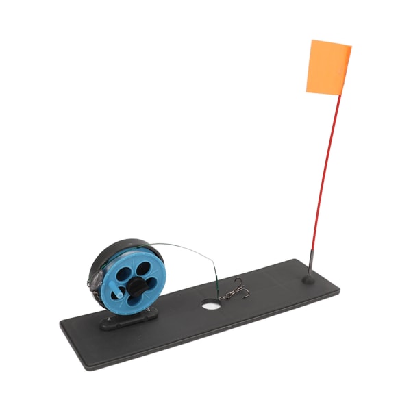 Isfiske Tip Up Pole Portabel Isfiskespö Rulle Combo med Flagga Flytande Bas för Vinterfiske