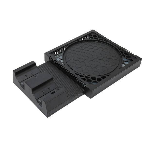 Konsol Dual Charger Station Vertikalt stativ med 2 batterier 10 spelkortplats Headsethållare för Xbox Series X