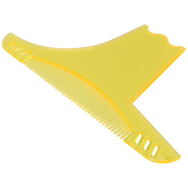 Transparent skäggformningsverktyg för män Plastmustasch styling Shaper skäggmall GuideTransparent gul