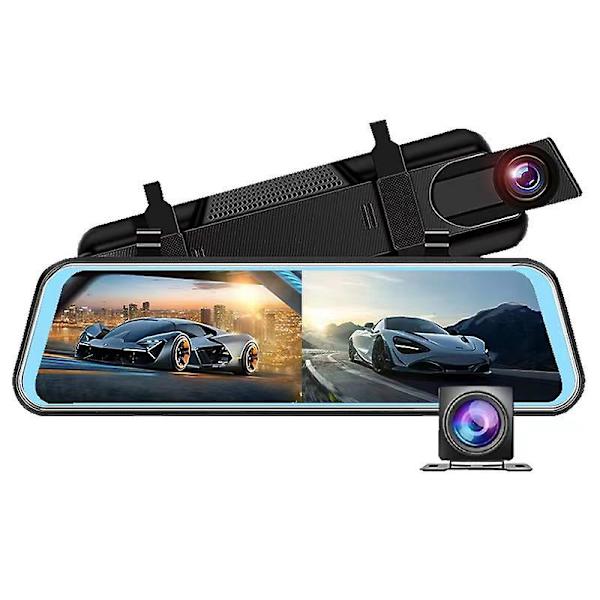 Rearview Mirror Dashcam GPS, Pimeänäkö, G-sensori, Silmukan tallennus, Pysäköintitutka, Pysäköintitila - 1080p + 720p kaksoiskamerat