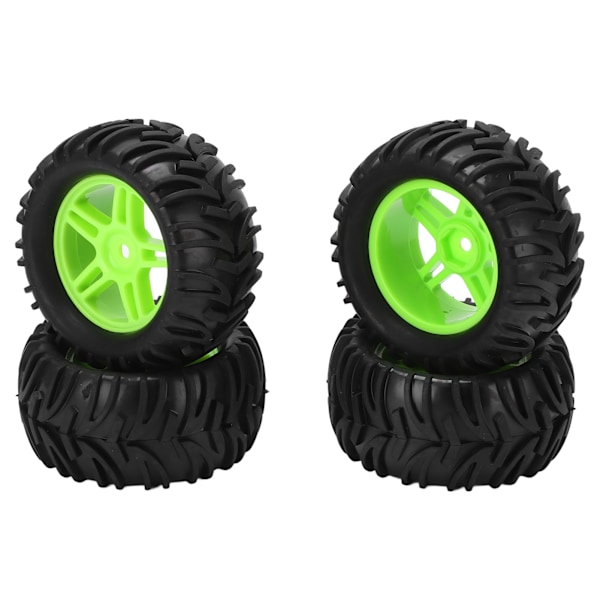 4 kpl 82MM etu- ja takarenkaat ja 5-puolaiset vanteet Wltoys 144001 1/14 RC maastoautoon Vihreä
