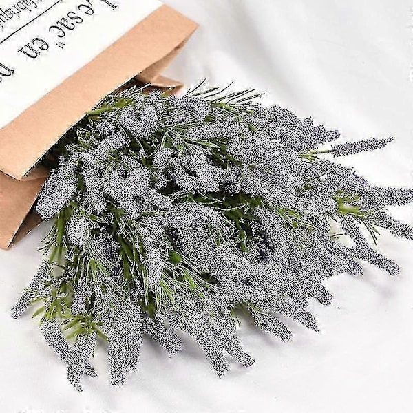 Kunstig Blomst Falmebestandig UV-resistent Lilla Ingen Beskæring Lavendel Imitationsblomst Boligindretning