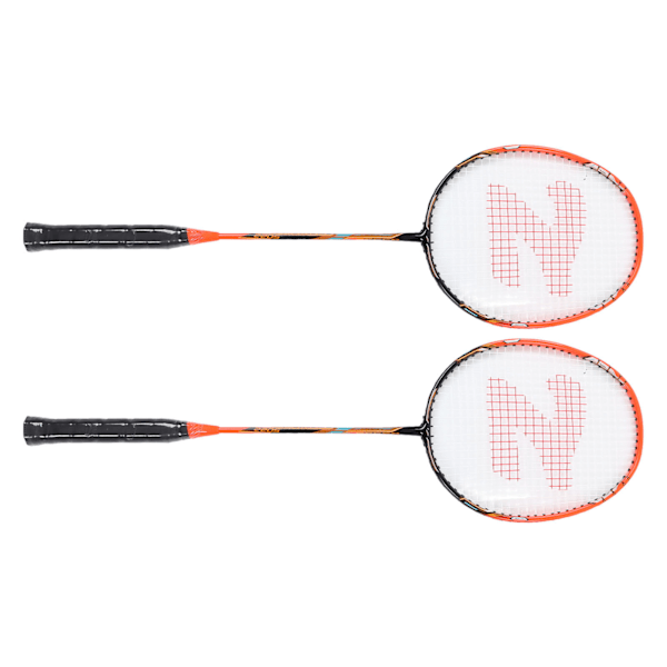 1 par badmintonketsjer i carbonlegering - integrerede badmintonketsjere med opbevaringspose til træning og konkurrence