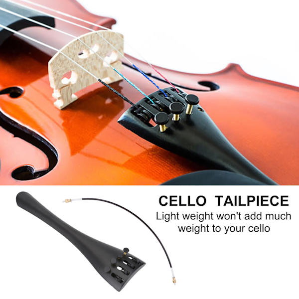 Halestykke i aluminiumslegering med tilbehør for 4/4 cello til musikkinstrumenter