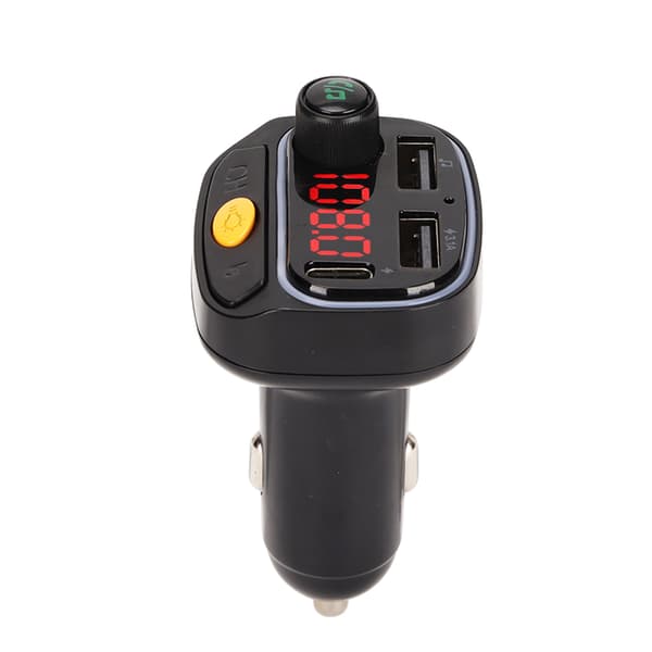 C15 Bil Bluetooth FM-sender Radiomottaker MP3-spiller Håndfri samtale med doble USB-ladeportaler LED-lys
