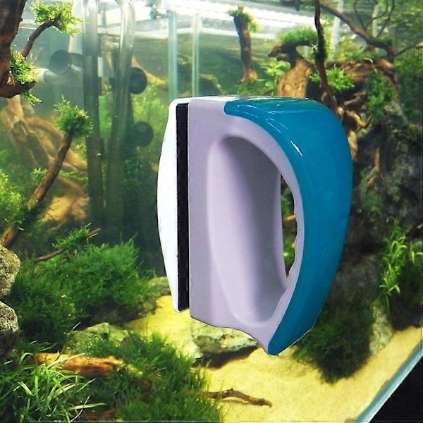 Magnetisk akvarierengörare för glas - Flytande akvariemagnetisk rengöringsutrustning algskrapa kit S