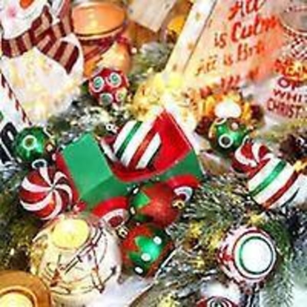 Julgranskulor Set, 30 Delar Julgranskulor i Plast, Julgransdekoration Julkulor (G)
