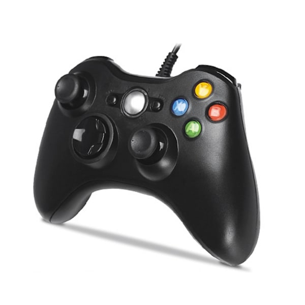 Kablet spillkontroll for Xbox 360 Universal Vibration Wired Joystick Gaming Controller for Android for PC Black