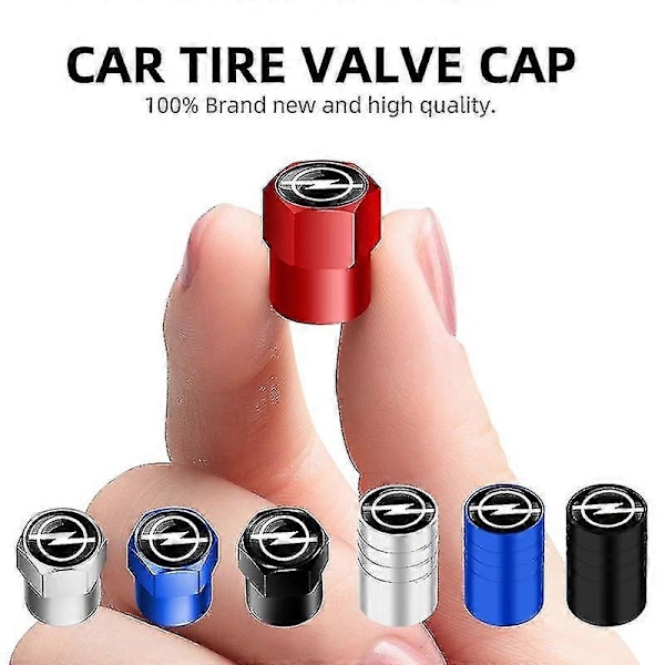 4kpl Alumiinisia Varkaudenesto Kuusikulmaisia Rengasventtiilin Korkkeja Auton Renkaan Pölysuojuksia Opel Astra Insignia Mokka Zafira Corsa Zekai Style 2 punainen