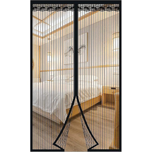 Magnetisk Skärmdörr, 80x200cm Magnetisk Balkongdörr Utan Borrning Flugridå, Transparent Insektsridå, Myggnätsdörr, Vardagsrum Uteplats D