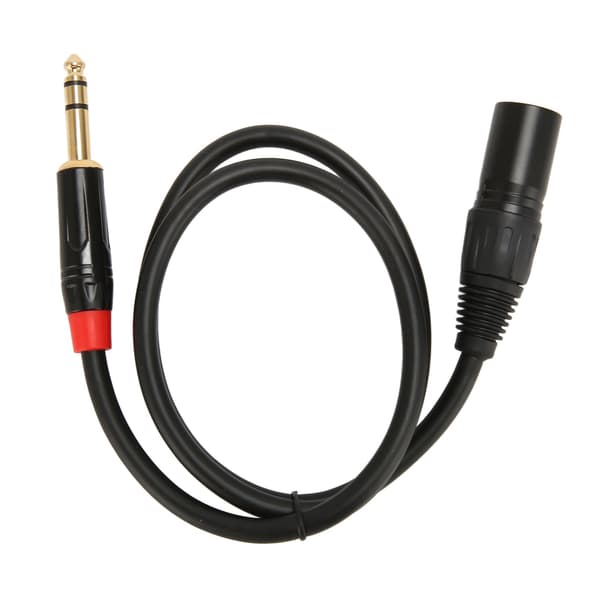 1/4 tomme til XLR han-kabel 0,75 m længde 6,35 mm stik til XLR han-lydkabel til mikrofonmixer