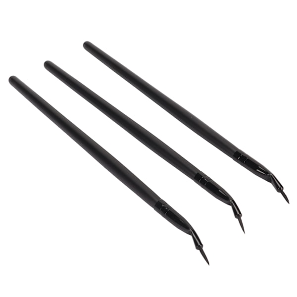 3 stk Eye Define Bent Eyeliner Brush Profesjonell Makeup Ultra Fin Angled Gel Eyeliner Brushes Kosmetisk verktøy