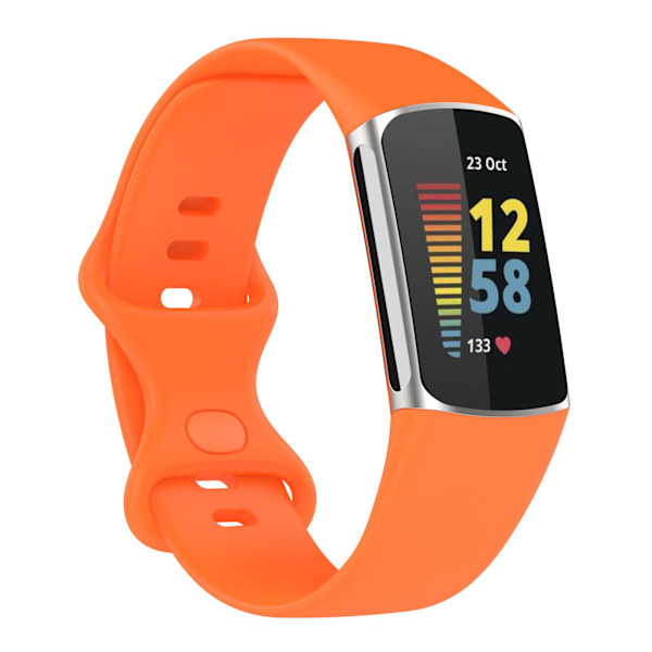 Erstatningsrem kompatibel med Fitbit Charge 5 TPU blød urrem til smartur