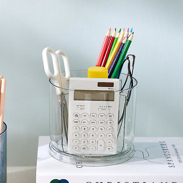 Kosmetik Opbevaringsboks med Roterende Penholder og 5 Rum