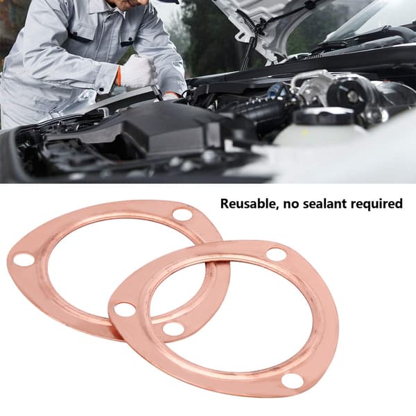 2st 3-tums Koppar Header Avgasgrenrör Packningar Återanvändbara för SBC BBC 302 350 454 383