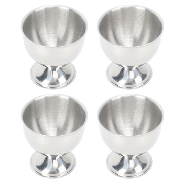 4-pack äggkoppset i rostfritt stål, 40 ml, hög temperaturbeständig, slät yta
