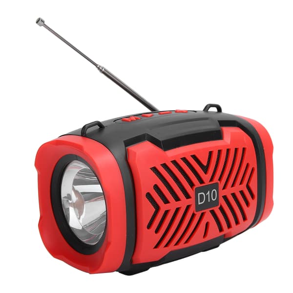 D10 Bluetooth V5.0 trådløs højttaler USB Micro højttaler med lysrem understøtter FM Rød
