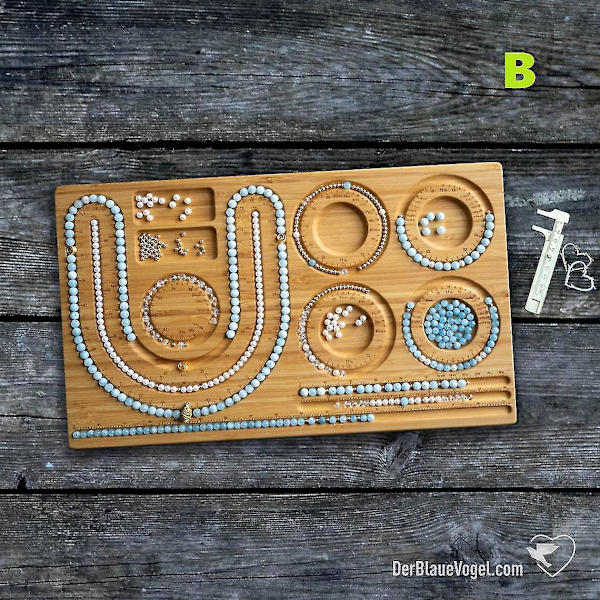 Träpärlor Organizerbricka för DIY Armband och Halsband B