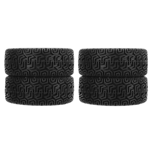 4 stk. RC-hjul og dekksett aluminiumsfelg gummi dekk for HSP 94122 94123 TT01 WF06 1/10 RC bil Crawler Svart