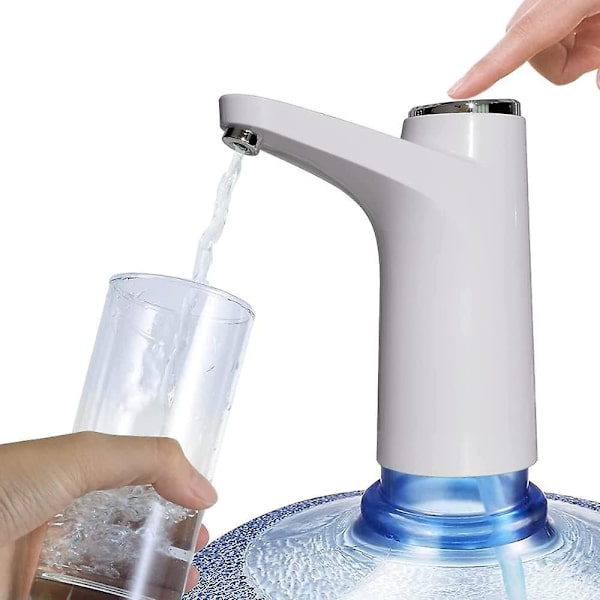 USB laddare Automatisk vattenflaska med BPA-fritt kallt vatten, 1500mAh, silikonmaterial, Karaffer-flaskor 4,5L-18,9L WH